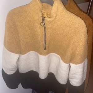 Teddy Bear Style Sweater in 3 Stripe Colors